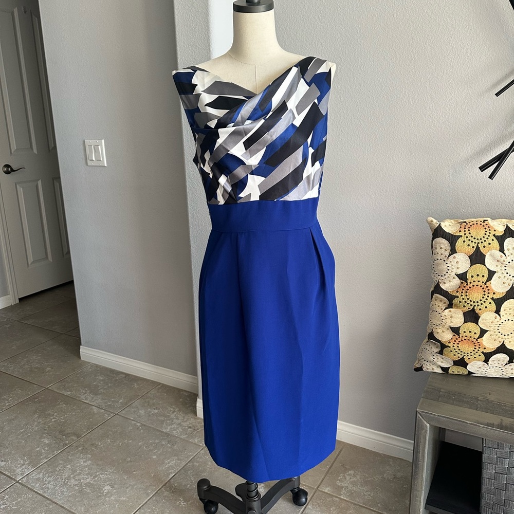 Tahari Arthur S. Levine blue dress